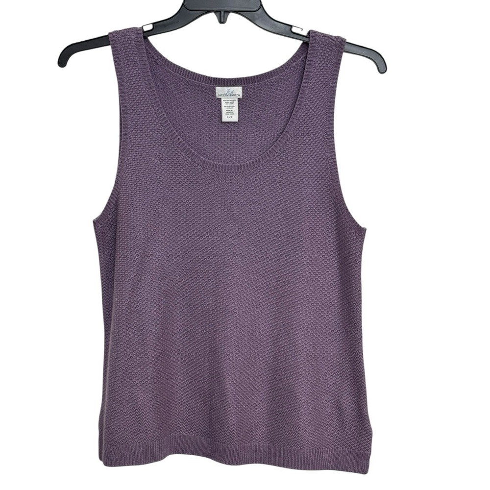 Jaclyn Smith Purple Knitted Tank Top Size L *2200